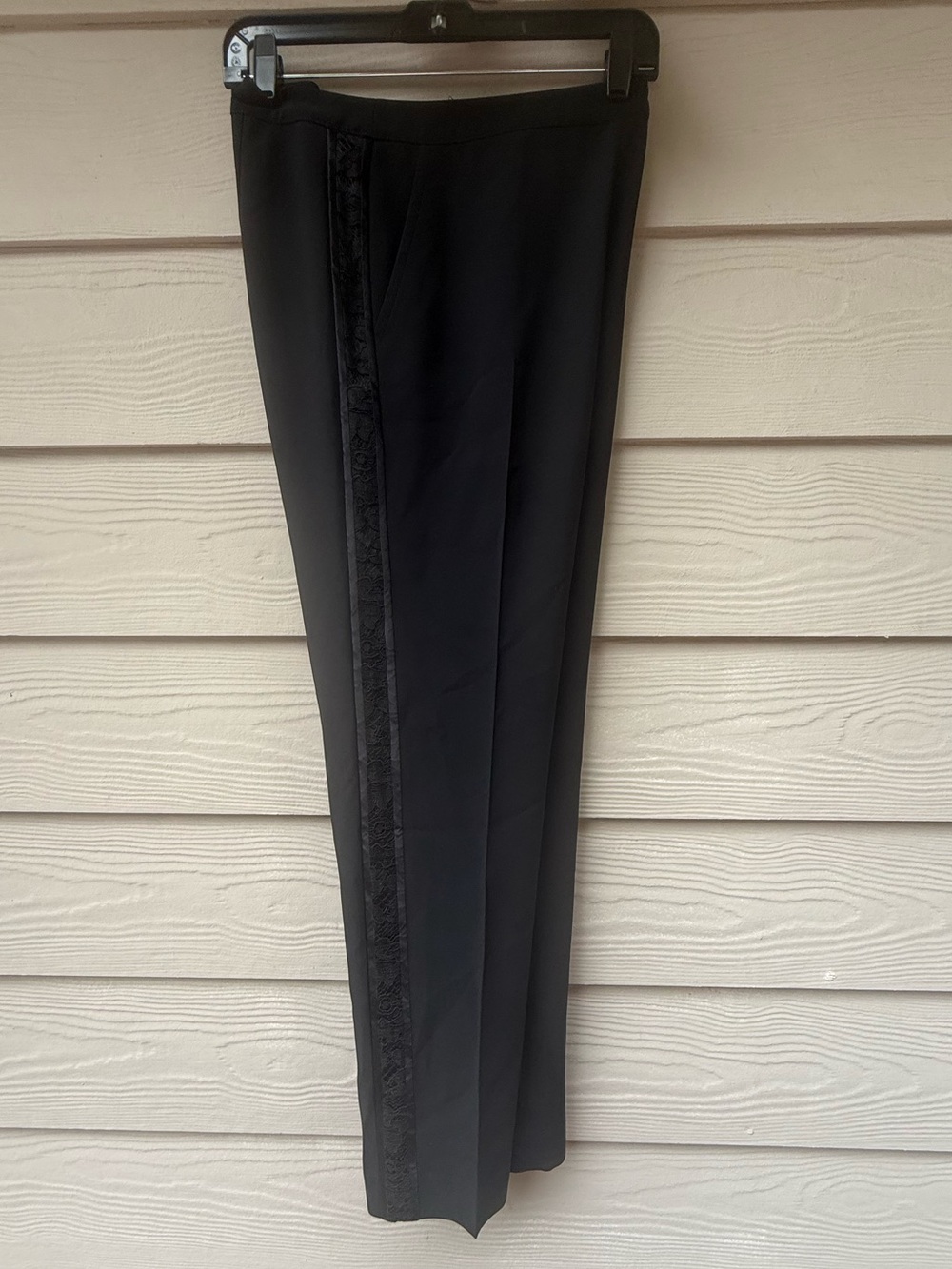 St John Jennifer Pant in Black with Side Trim